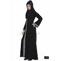 Front open Abaya- Black Front open Abaya- Black